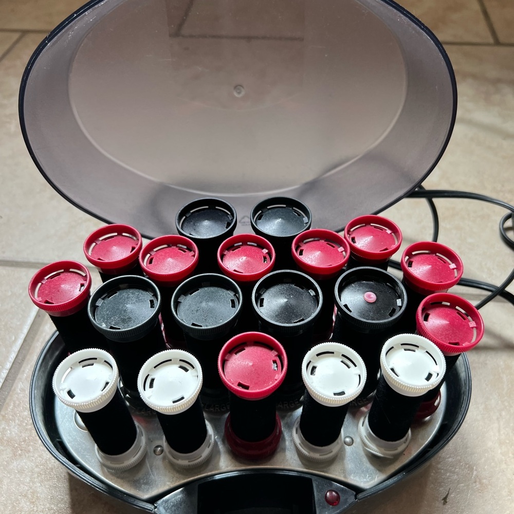 Remington Red Black White Hot Roller Set